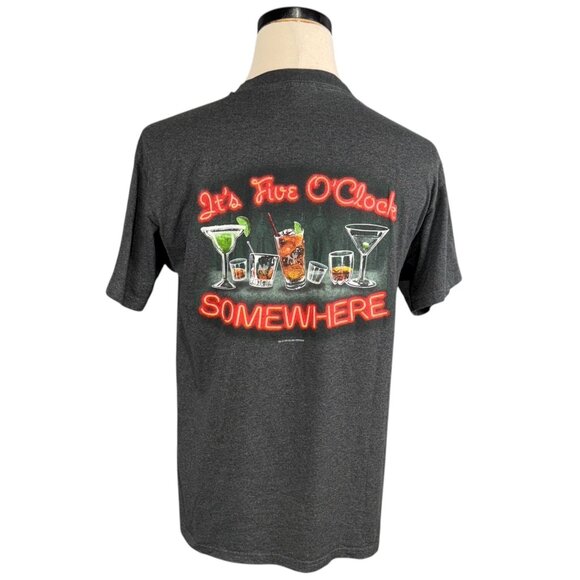 Big Dogs 2004 "Its Five OClock Somewhere" Graphic T-Shirt Gray S - Picture 1 of 10